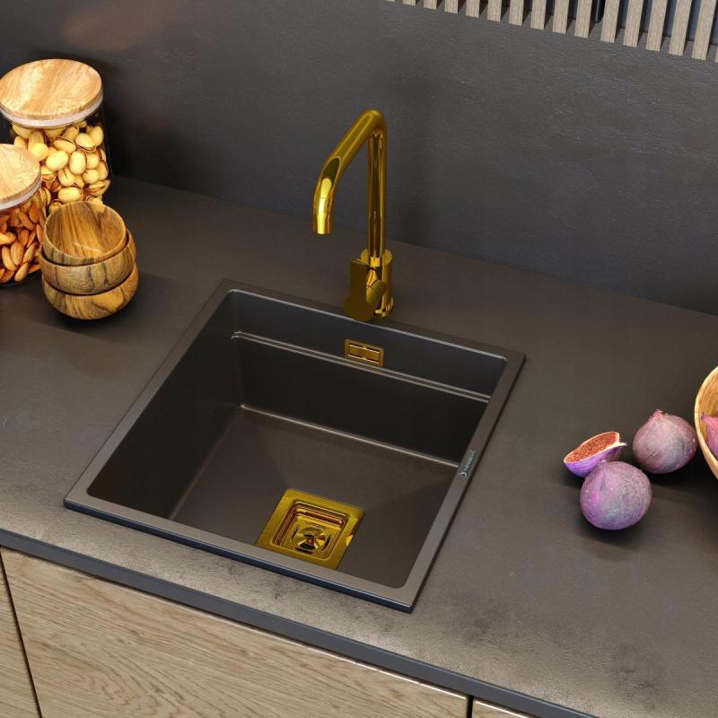 Graniteland Stellar Køkkenarmatur Guld med drejelig tud 1208970673