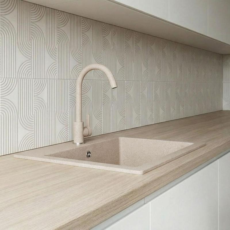 Graniteland Veritas Køkkenarmatur Beige sand med drejelig tud 1208970679