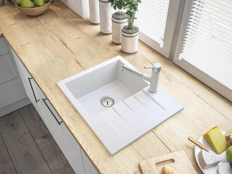 Graniteland Ceres Køkkenarmatur Hvid med Udtrækbar Tud og Dobbelt-Funktion Håndbruser 1208970709