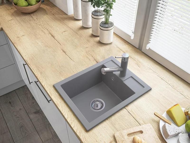 Graniteland Ceres Køkkenarmatur Grå med Udtrækbar Tud og Dobbelt-Funktion Håndbruser 1208970710