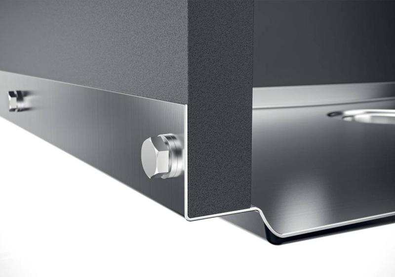 Foster Phantom Base RVS Bodemplade Worktop Vask 50x40cm til Indbygning i Keramik natursten og Solidsurface tykkelse 12mm 1208970720