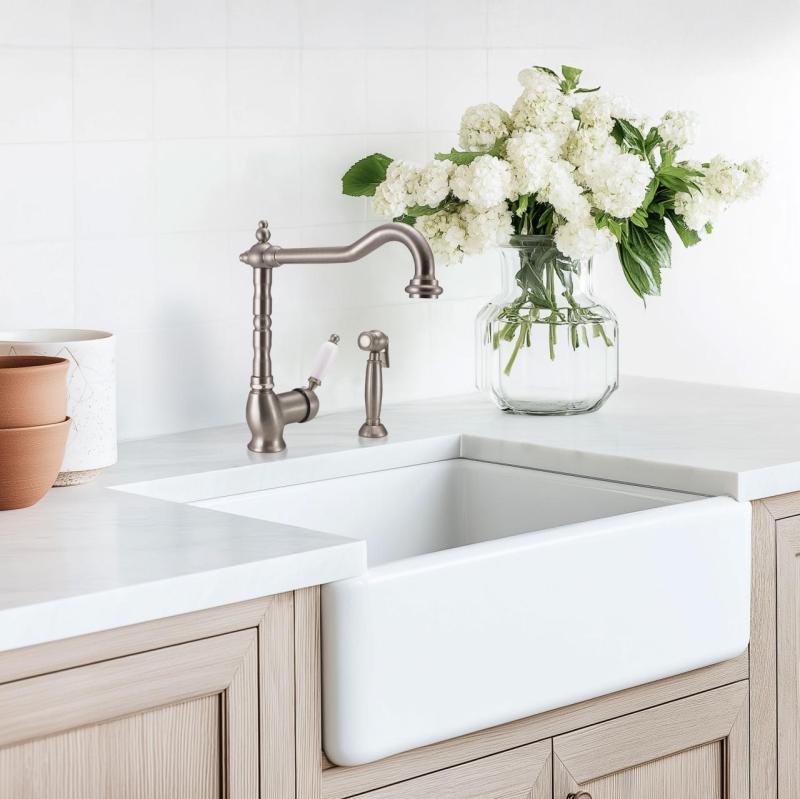 Ausmann Ceramic Mira Keramisk Hvid Vask - Underbygning og Mellembygning 590 x 458 mm med Rustfri Stål Prop 1208970733