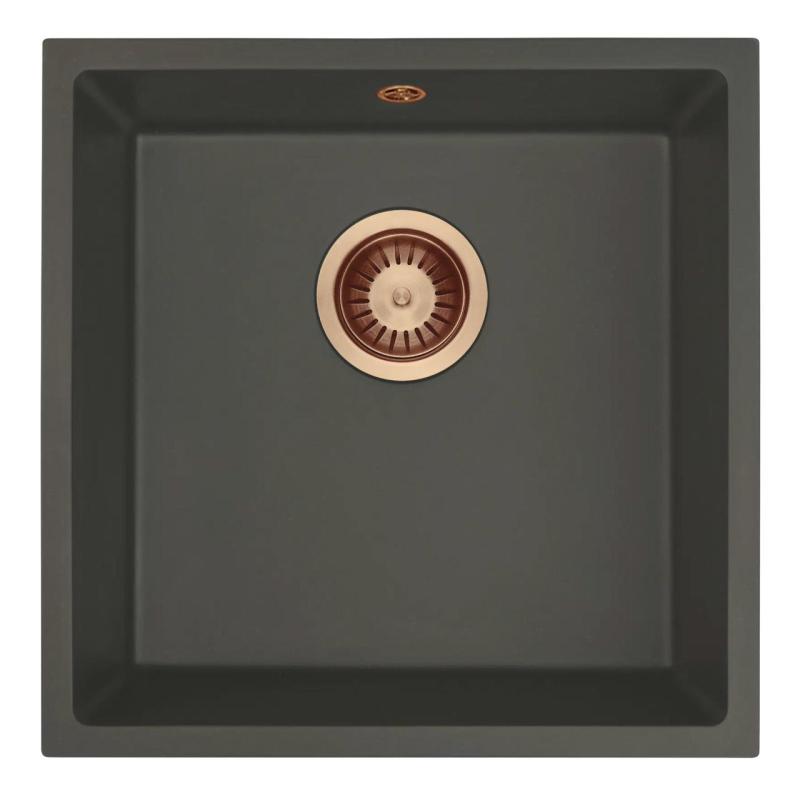 GraniteMy Universal Granit Grå, mørk Vaske 40x40 cm Overbygning, Underbygning og Flad Indbygning med Kobberprop 1208970749