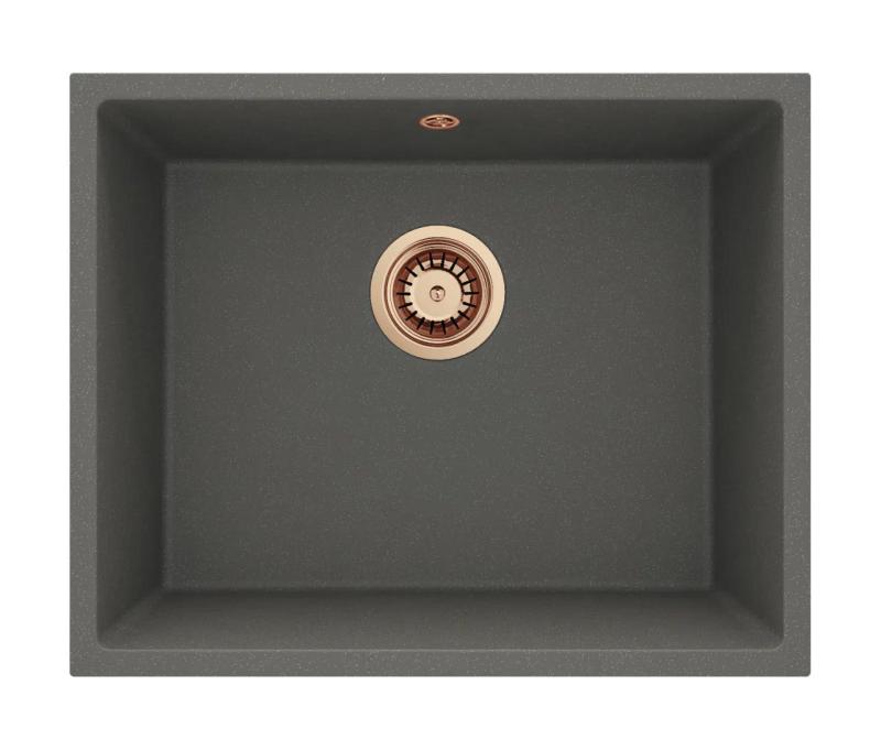 GraniteMy Universal Granit Grå, mørk Vaske 50x40 cm Overbygning, Underbygning og Planmontering med Kobberprop 1208970757