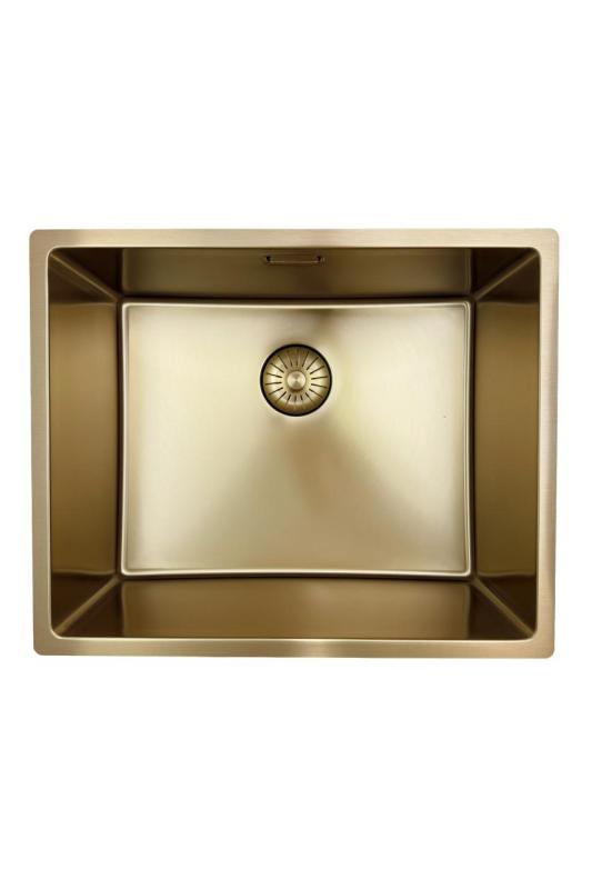 Pure.Sink Prestige Kombinationssæt Gylden vask 50x40 cm med Gylden Køkkenhane 1208970764