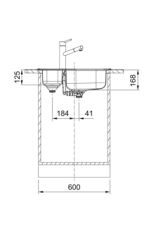 Franke Spark SKX 660 1,5 RVS vask omvendelig Overflade 62x49cm 101.0714.455