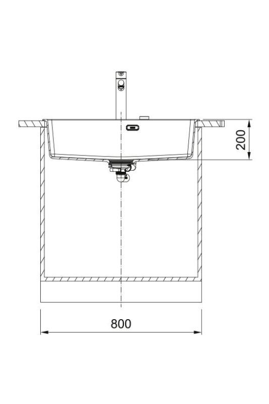 Franke Maris MRG 610-70 TL Fragranite Mat Sort Vask 78 x 50 cm Overflade med Hanehulbank 114.0668.727