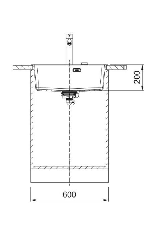 Franke Maris MRG 610-50 TL Fragranite Mat Sort Vask Overflade med Hanehulbank 114.0668.630
