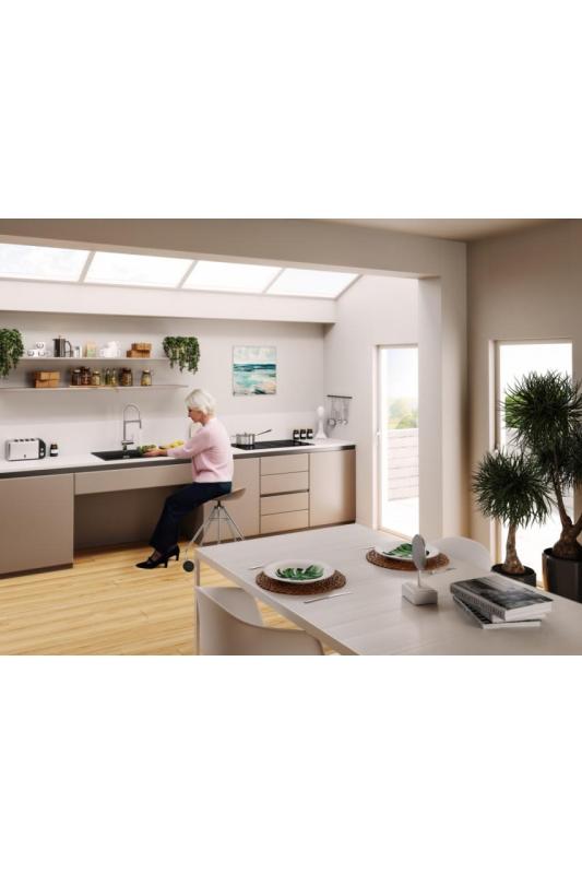 Franke Maris MRG 610-60 Care Fragranite Mat Sort lavvandet handicappet vask 635 x 559 mm Overflade med hanehulbank 114.0729.484