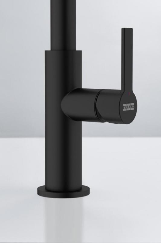 Franke Maris Slim J Køkkenhane Drejelig Rund Udløb Sort 115.0728.386