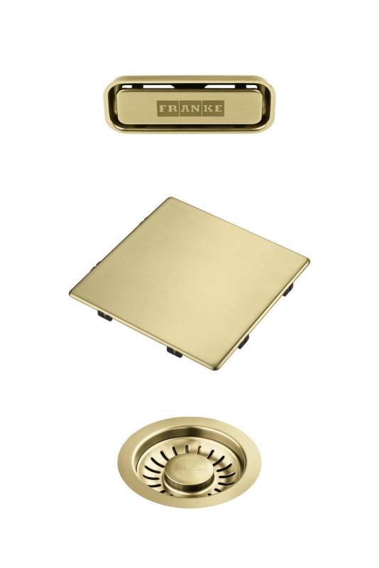 Franke Kubus 2.0 farvesæt Afløbssæt Guld 1208970836
