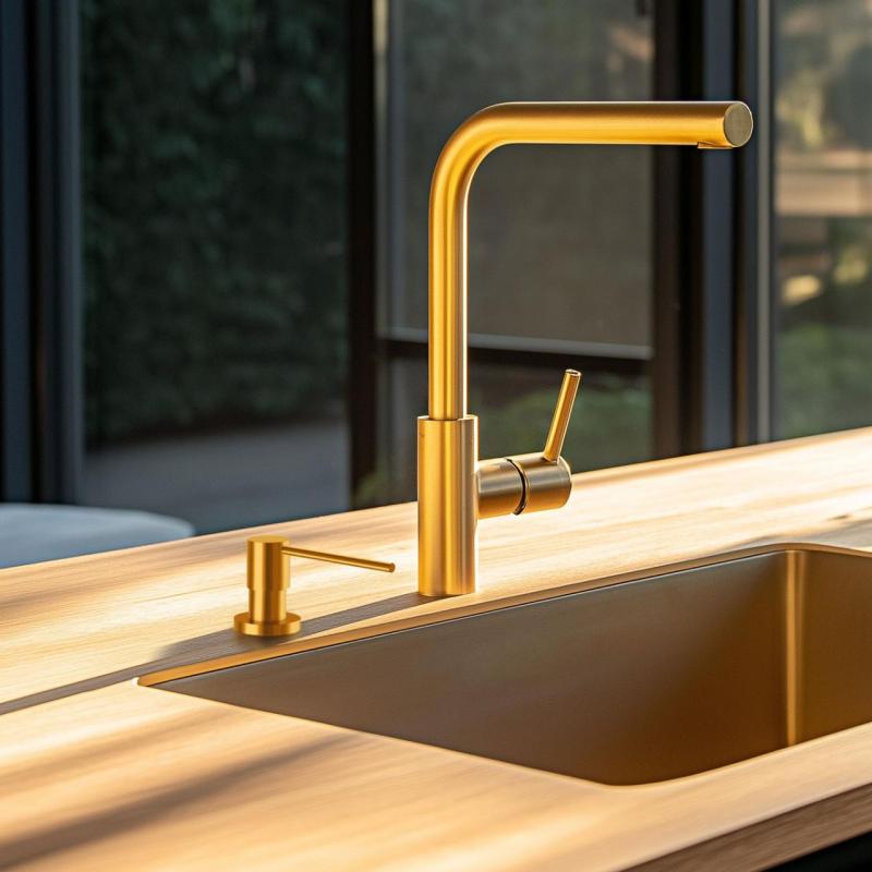 Ausmann Lirio Indbygget Sæbedispenser Guld opfyldes fra toppen 1208971199