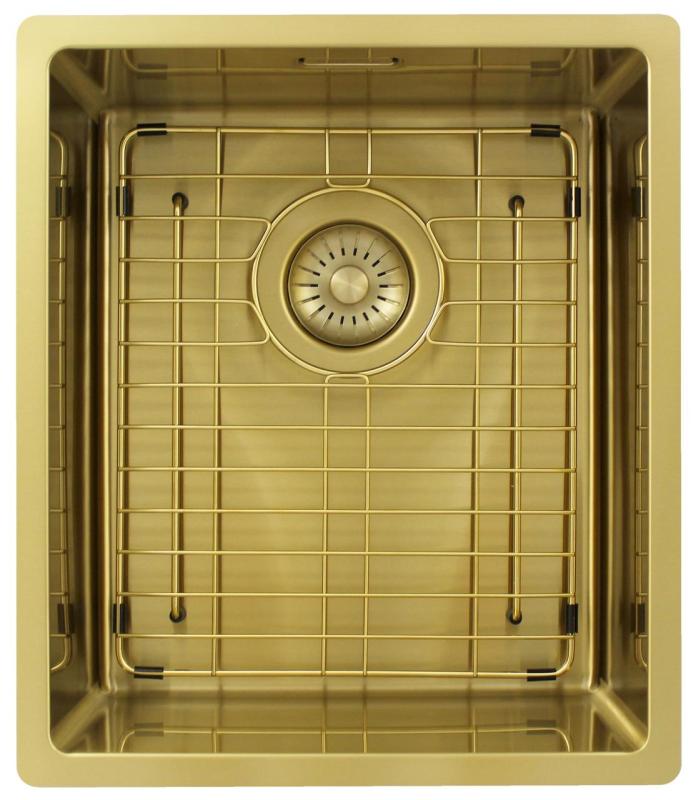 Pure.Sink Exclusivo Gylden vask 34x40 cm 10mm radius undermontering, planmontering og overmontering PEX3440-60