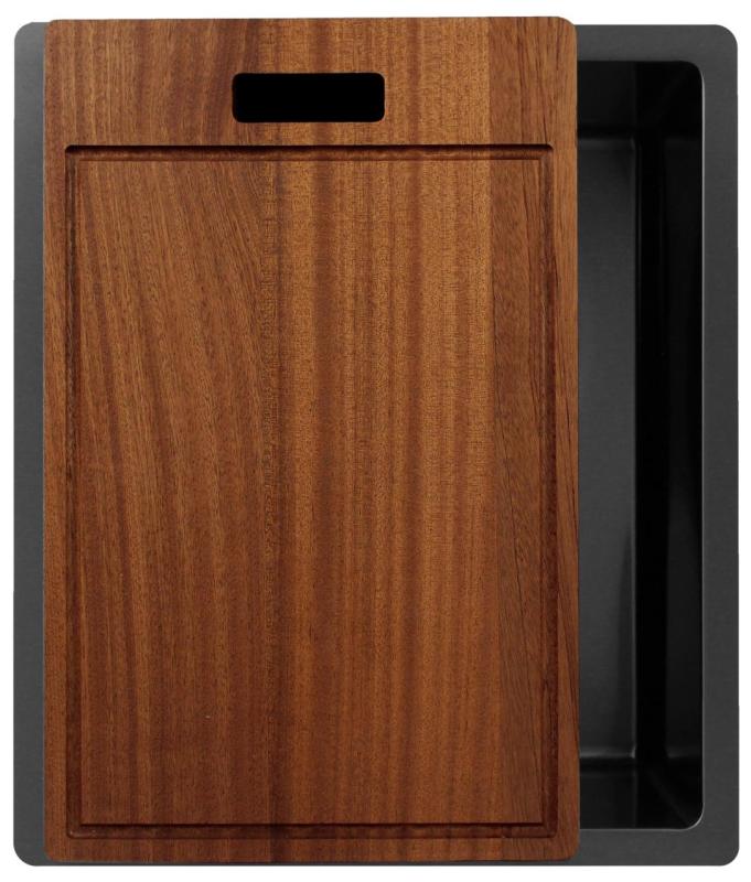 Pure.Sink Exclusivo Gun metal vask 34x40 cm 10mm radius underbygning, planbygning og overbygning PEX3440-61