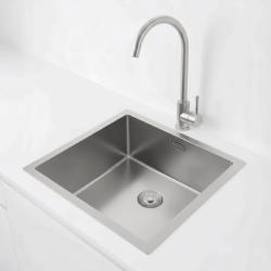 Pure.Sink Exclusivo RVS vask 40x40 cm 10mm radius underbygning, planbygning og overbygning PEX4040-02