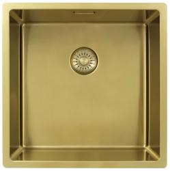 Pure.Sink Exclusivo Guld vask 40x40 cm 10mm radius underbygning, planbygning og overbygning PEX4040-60