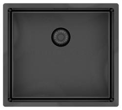 Pure.Sink Exclusivo Gun metal vask 45x40 cm 10mm radius undermontering, planmontering og overmontering PEX4540-61