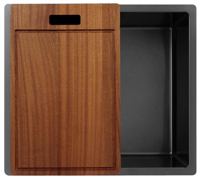 Pure.Sink Exclusivo Gun metal vask 45x40 cm 10mm radius undermontering, planmontering og overmontering PEX4540-61