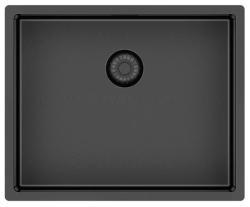 Pure.Sink Exclusivo Gun metal vask 50x40 cm 10mm radius undermontering, fladmontering og overmontering PEX5040-61