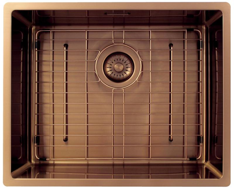 Pure.Sink Exclusivo Kobber køkkenvask 50x40 cm 10mm radius undermontering, planmontering og overmontering PEX5040-62