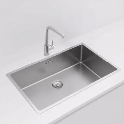 Pure.Sink Exclusivo stor rustfrit stål vask 70x40 cm 10mm radius underbygning, flad indbygning og påbygning PEX7040-02