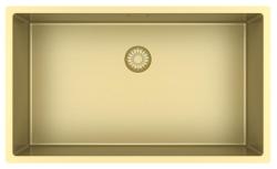 Pure.Sink Exclusivo stor guld vask 70x40 cm 10mm radius undermontering, planmontering og overmontering PEX7040-60