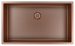 Pure.Sink Exclusivo stor kobber køkkenvask 70x40 cm 10mm radius undermontering, planmontering og overmontering PEX7040-62