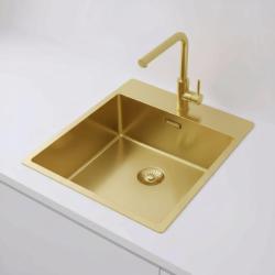 Pure.Sink Exclusivo Gylden vask 44x52 cm Tapvinge med hane hulbænk 10mm radius PEX4040T-60