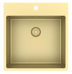 Pure.Sink Exclusivo Guldbækken 49x52 cm Tapwing med hanehulbank 10mm radius PEX4540T-60