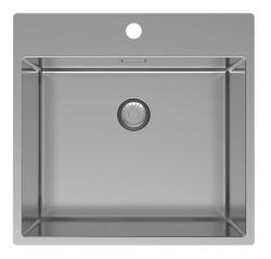 Pure.Sink Exclusivo RVS vask 54x52cm Tapwing med hanehulbænk 10mm radius PEX5040T-02
