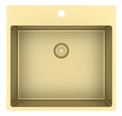 Pure.Sink Exclusivo Guldhane 54x52 cm Tapvinge med hanehulbank 10mm radius PEX5040T-60