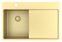 Pure.Sink Exclusivo Guld lille håndvask med dræningsområde 78x52 cm Tapwing venstre PEX3478LT-60