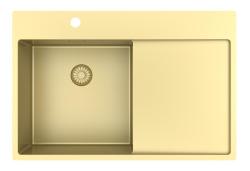 Pure.Sink Exclusivo Guldhane med drypbakke 78x52 cm Tapwing venstre PEX4078LT-60