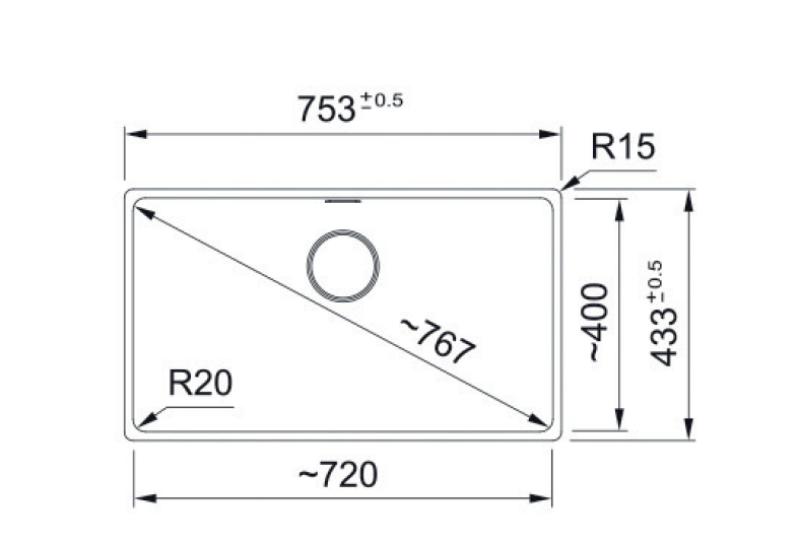 Franke Maris MRG 210-72 Fragranite Coffee cream vask til planmontering 135.0725.667