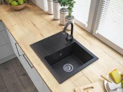 Graniteland Nex Granit Arduin hård sten look vask med dræningsområde 574x464 mm 1208971426