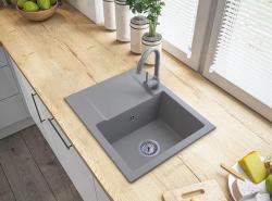 Graniteland Nex Granit grå vask med dræningsområde 574x464 mm 1208971431