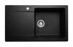 Graniteland Liri Granit Sort vask med dræningsområde 765x448 mm 1208971438