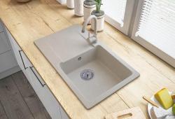 Graniteland Liri Granit Beige vask med drænområde 765x448 mm 1208971439