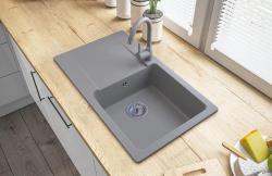 Graniteland Liri Granit Grå vask med drænområde 765x448 mm 1208971441