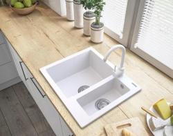 Graniteland Adda Granit Hvid 1.5 Vask Overbygning 600x495mm 1208971455