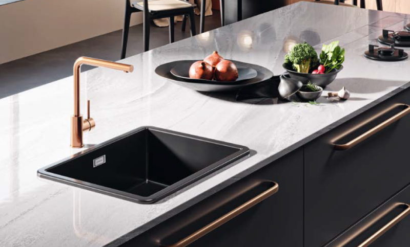 Ausmann Ceramic Ember Keramisk Mat Sort Vask - Overbygning og Underbygning 54 x 40 cm med Gun metal prop 1208971498