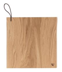 Woodsea Chop-Chop Oak S - Ege træskærebræt 25x24cm med læderhåndtag 1208971539