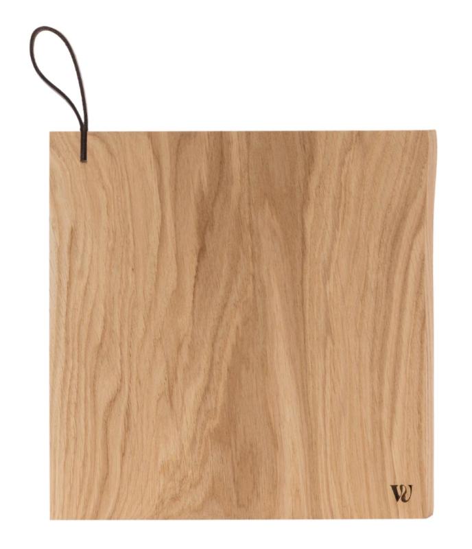 Woodsea Chop-Chop Oak S - Ege træskærebræt 25x24cm med læderhåndtag 1208971539