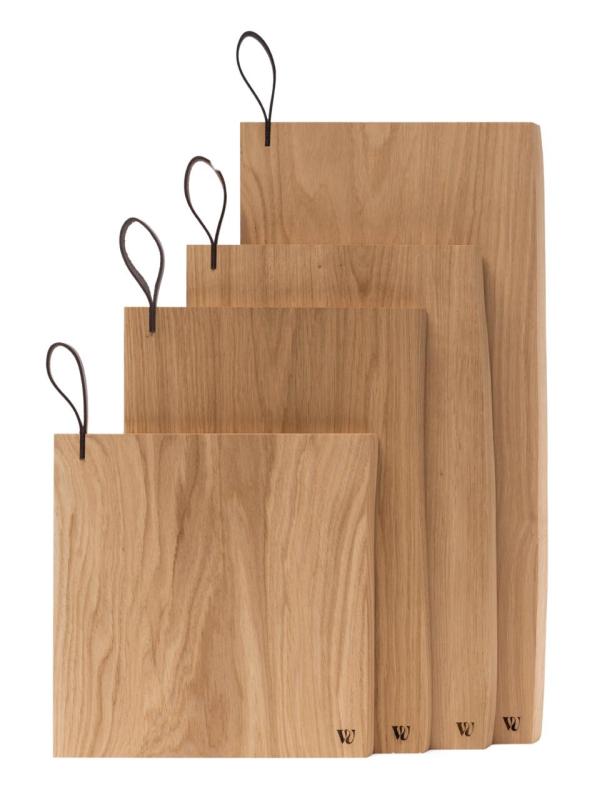 Woodsea Chop-Chop Oak M - Eg træskærebræt 35x24cm med læderhåndtag 1208971540