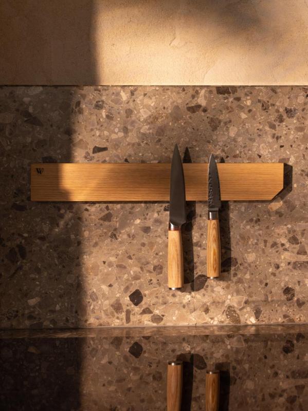 Woodsea Hold My Knife - Ege Træ Knivholder Væg 40x6 cm 1208971598