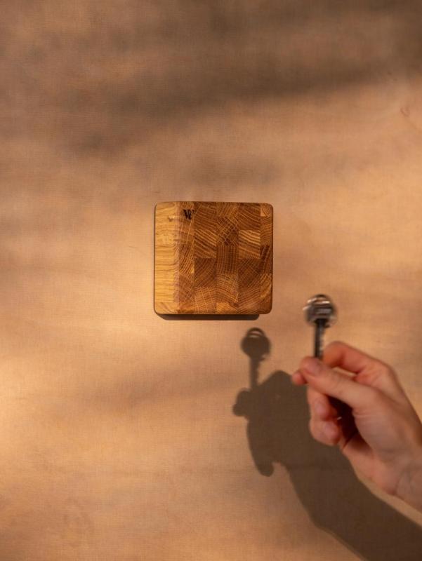 Woodsea End Grain Oak - Egetræs Nøgleholder 9x9 cm 1208971600