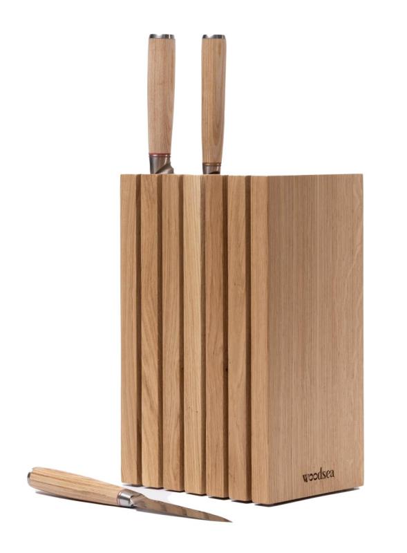 Woodsea Block Oak M - Eg træ Knivholder Blok 17x12 cm 1208971610