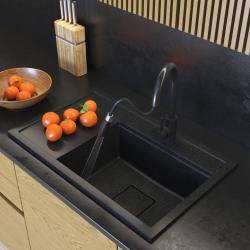 Graniteland Seta Granit sort arduin Hardsten Vaske til overflademontage 80x50 cm 1208971619