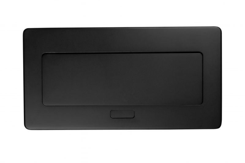 Møbelstik MULTISOFT, 2xSHUKO, USB A+C, RJ45, HDMI-kabel 1,5 m, sort