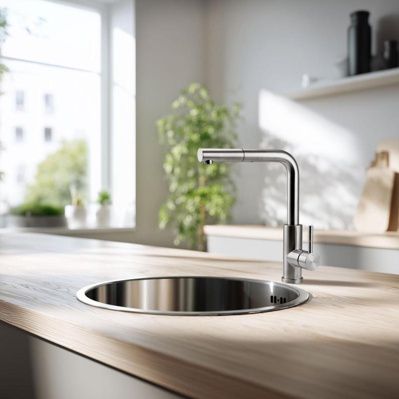 Pure.Sink Rondo Rustfrit Stål Rund Vask til planmontering, undermontering og overmontering 38 cm PRN38-02